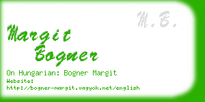 margit bogner business card